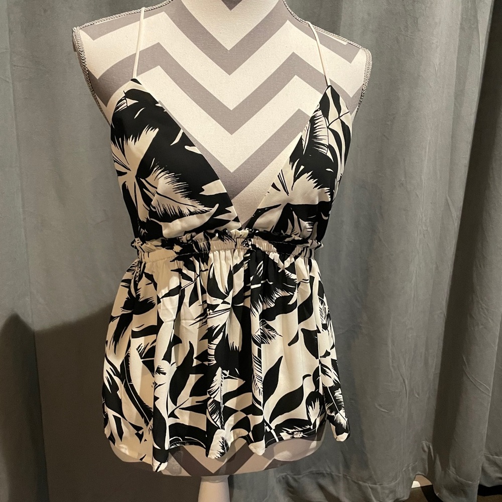 Express print strappy top